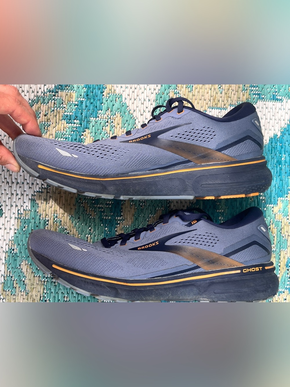 Brooks Ghost 15 Running Shoes — 11.5 Wide Men’s | Color Flintstone/Peacoat/Oak